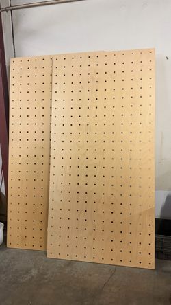 Extra Large 4’ x 8’ Baltic Birch Wood Pegboard Display Wall Panels