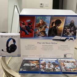 PlayStation 5 Bundle – Used Twice Only + 3 Games + Headset