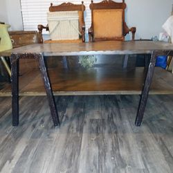 Large Rustic Coffee Family Table