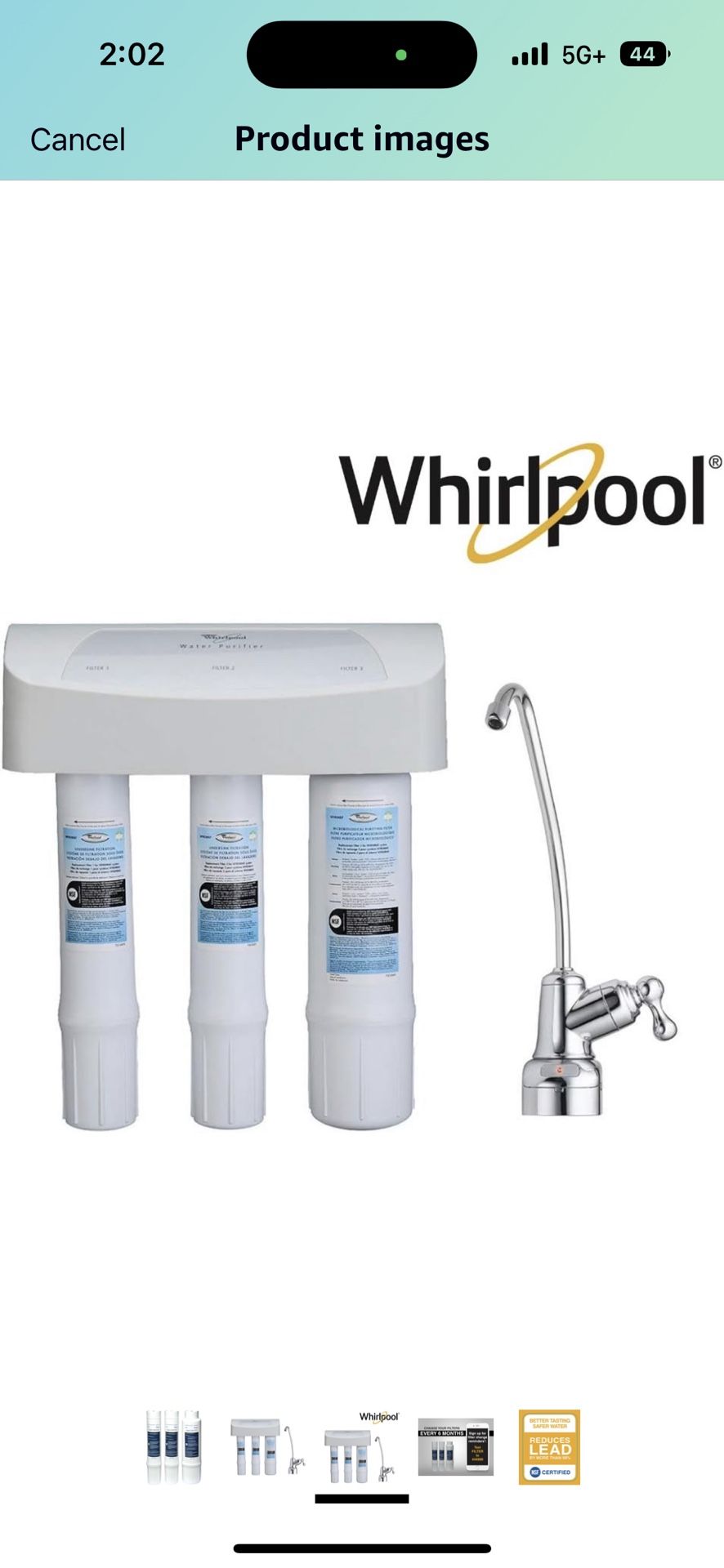 Whirlpool WHEMBF Replacement Filter Set Fits WHAMBS5 & WHEMB40 Filtration Systems | Extra Long Life | Easy to Replace UltraEase Filter Cartridges
