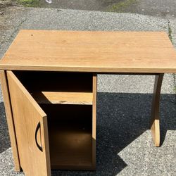 Student Desk And 3 Drawer  File Cabinet.  $40 Takes Both