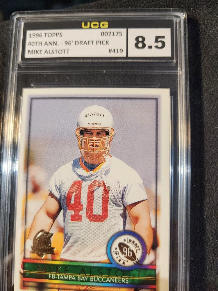 1996 Topps Football MIKE ALSTOTT #419 40th Anniv Rookie Bucs Draft 96 UCG 8.5