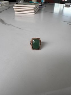 Green Aventurine Rectangle Ring