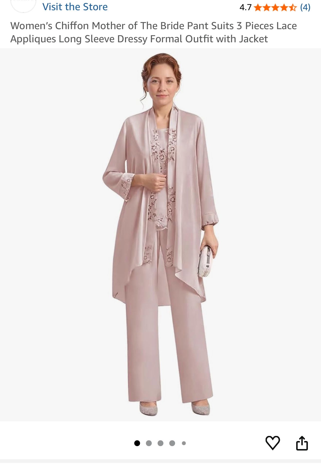 Mother Of The Bride 3 Pieces Suit Size 16 Mauve NEW