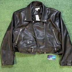 Topshop biker leather jacket