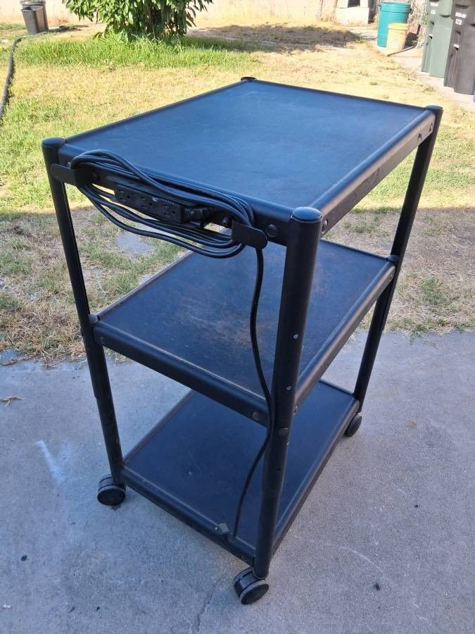 rolling utility cart with wheels and Power Strip - $60