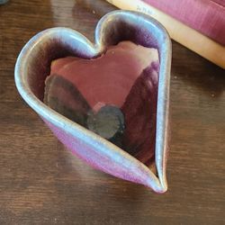 Handmade Heart-shaped Pottery Bowl