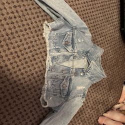 H&M cropped jean jacket