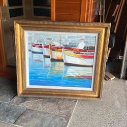 Sailboat oil painting $20