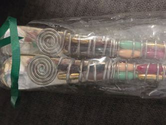 Beaded Wire-Wrapped serving  Set of 2