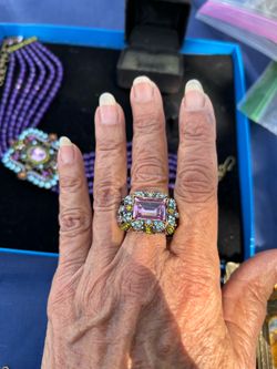 Designer, Heidi Daus necklace and ring