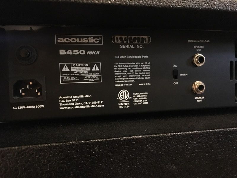 Acoustic B450 Mkii bass guitar combo amplifier for Sale in Miami, FL