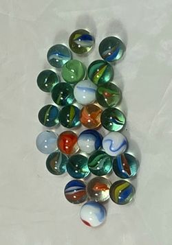 25 Vintage Glass Marbles