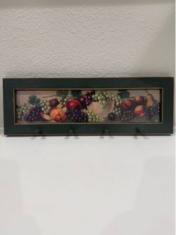 Green wood framed art