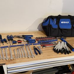 Complete Kobalt Household Tool Set w/ Bag & Gloves – Like New!