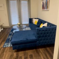 Blue Sectional Couch For Sale 