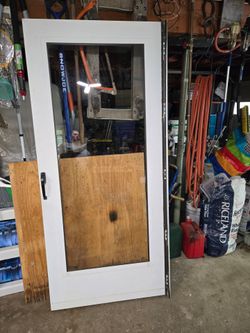 Glass door.