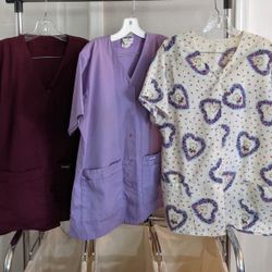 SCRUBS assorted nurses uniforms, size medium, tops only $1 each