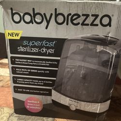 New Baby Brezza Superfast 10 Minute Baby Bottle Sterilizer + Dryer