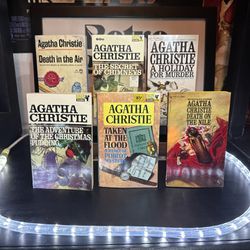 Death On The Nile Agatha Christie 1963 Vintage Paper book Lot Of 6 Pan Bantam