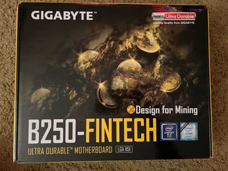 Gigabyte B250 FinTech Motherboard Intel Crypto