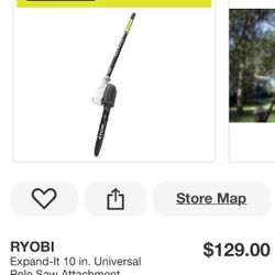 RYOBI Expand-It 10 in. Universal Pole Saw Attachment 