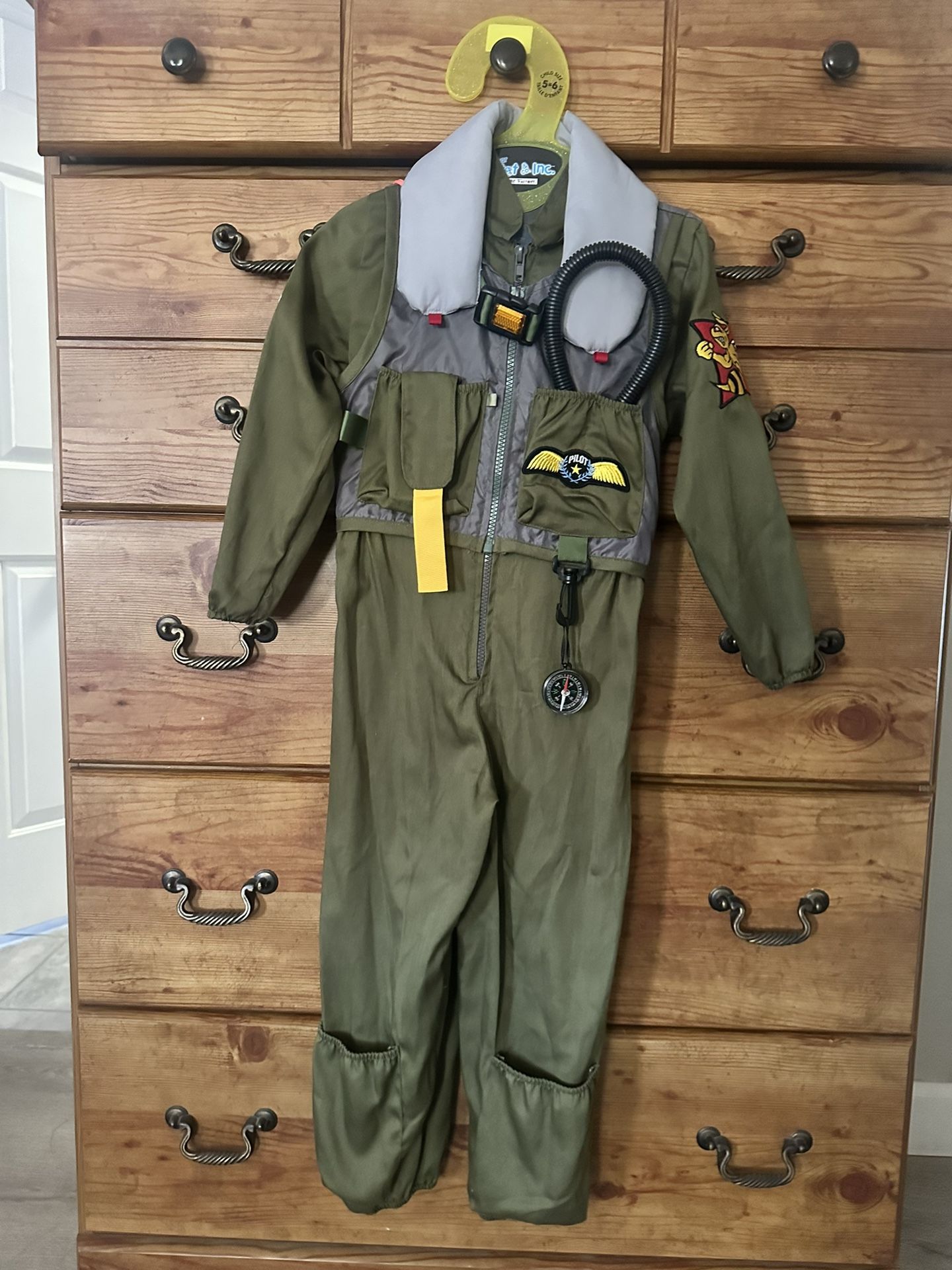 Fighter Jet Pilot Boys Costume Size 5-6 