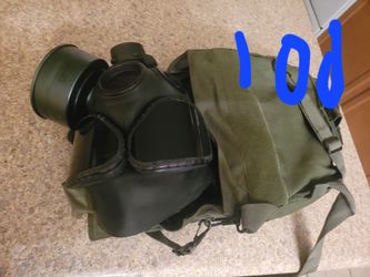 Military Gas Mask With Paper Work