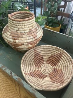 Shalimar Woven Coil Basket And Saucer $25