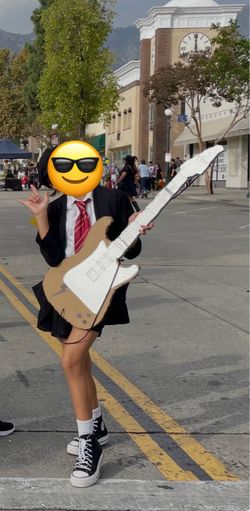 Handmade Cardboard Electric Guitar – Halloween Costume Prop