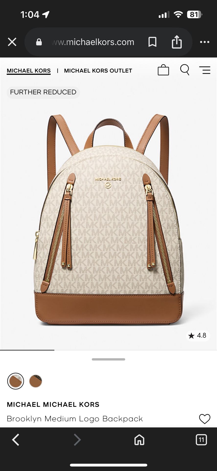 Michael Kors backpack 