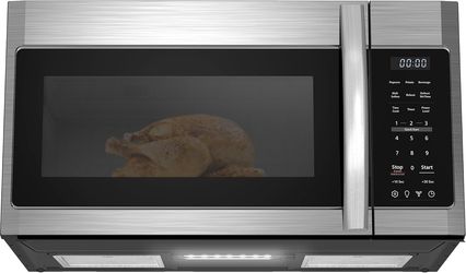 BLACK+DECKER Over the Range Microwave Oven with Vent and One-Touch Auto Cooking, 1.7 cu. ft. OTR Over Stove Microwave, Stainless Steel, 1000 Watts, EM