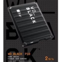 WD - BLACK P10 WDBA2W0020BBK-WES1 2TB External USB 3.2 Gen 1 Hard Drive New