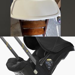 Oxo sprout high Chair And Doona Stroller 