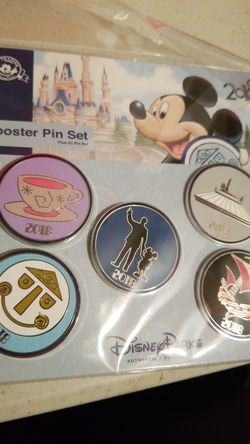Disney Booster Pin Set New