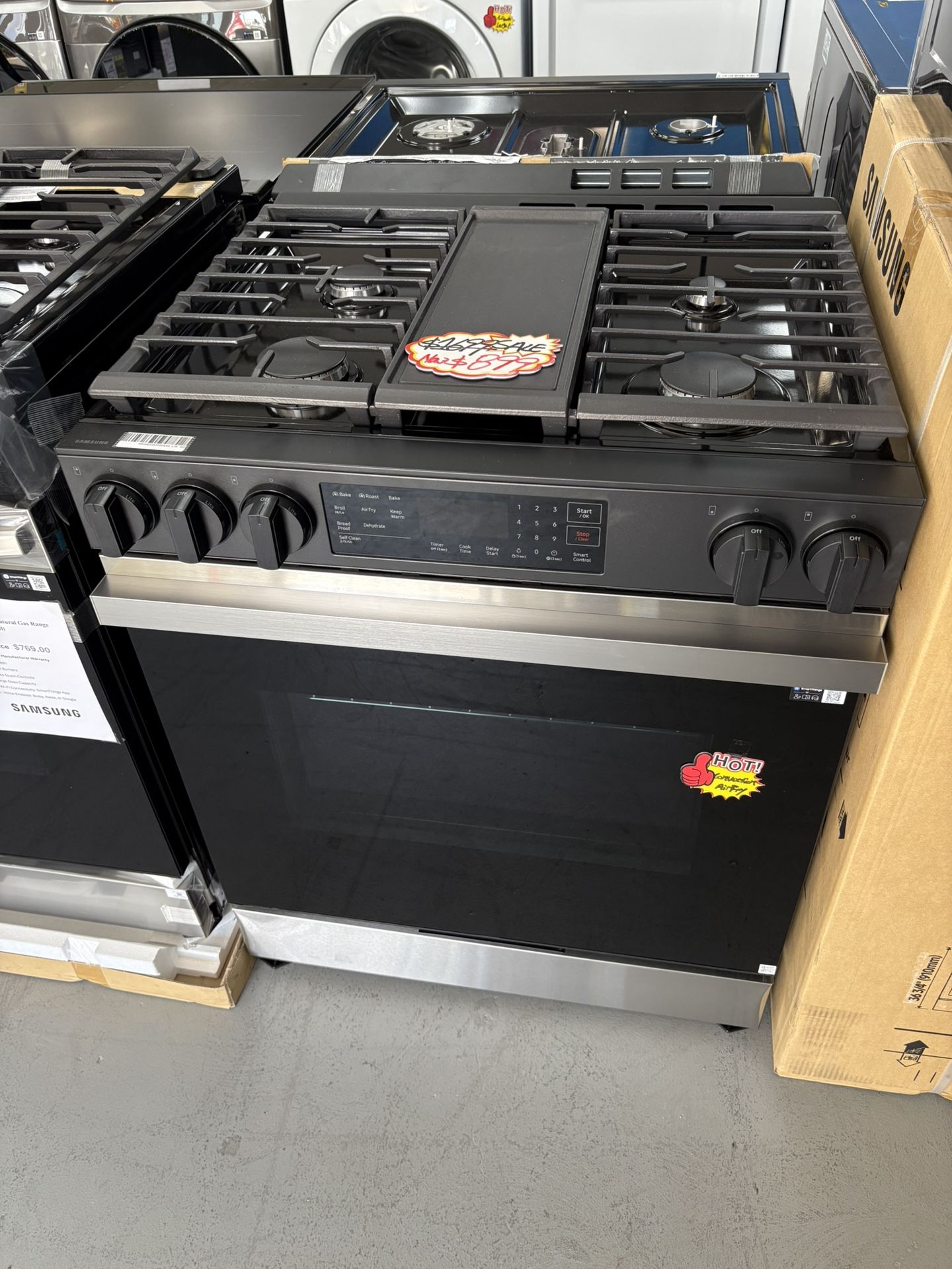 🔥Bespoke 30 in. 6.0 cu. ft. Slide-In Gas Range with Air Fry & Safety Knobs