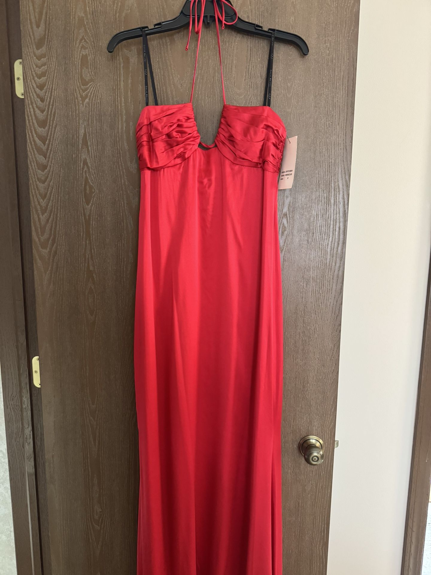 Red Long Satun Gown