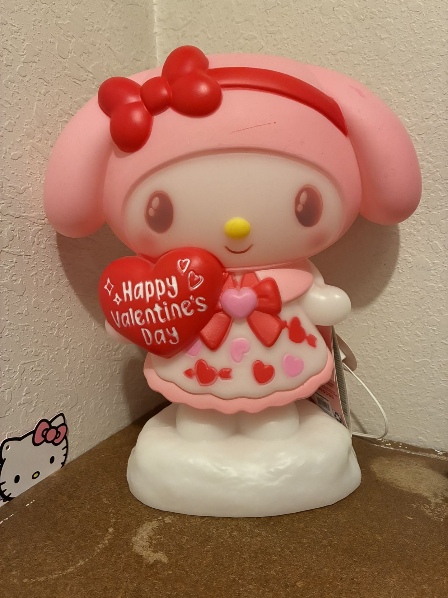 💞 My Melody Sanrio Valentines Blow Mold Light Up 2025 Cupid Heart Lamp NWT 💜💕