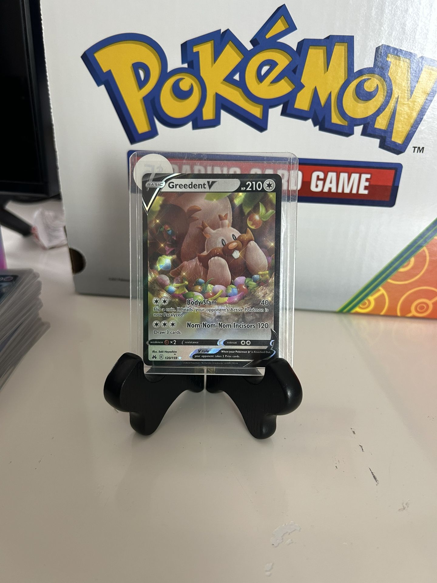Greedent V 120/159!!!Pokémon TCG Crown Zenith Holo Ultra Rare!!!MINT