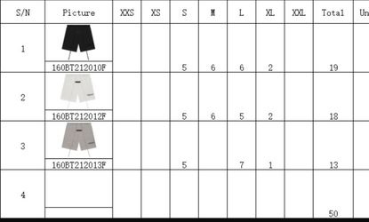 Essentials Shorts Available For Wholesale