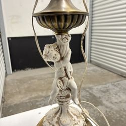 Antique Cherub Angel Lamp 