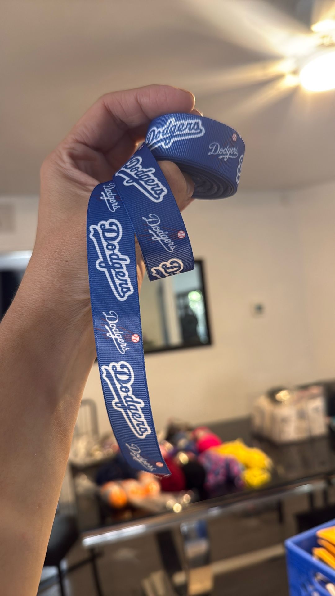 Dodgers, Blue Hair Ribbons Bows