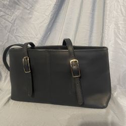 Navy Blue Leather Purse 