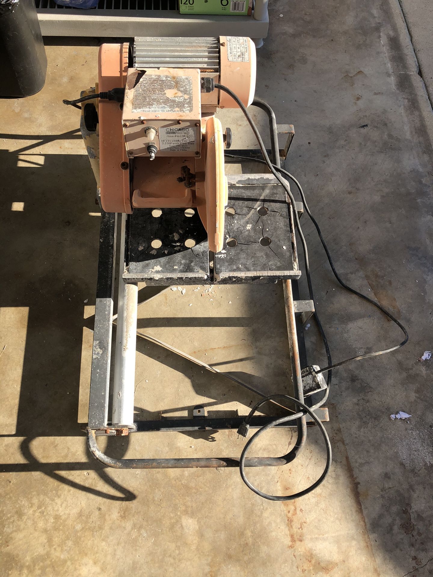 Chicago Electric Tile Saw TC250B1 for Sale in Ontario, CA OfferUp