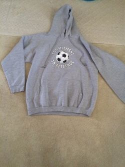 Soccer pullover sweatshirt with hood