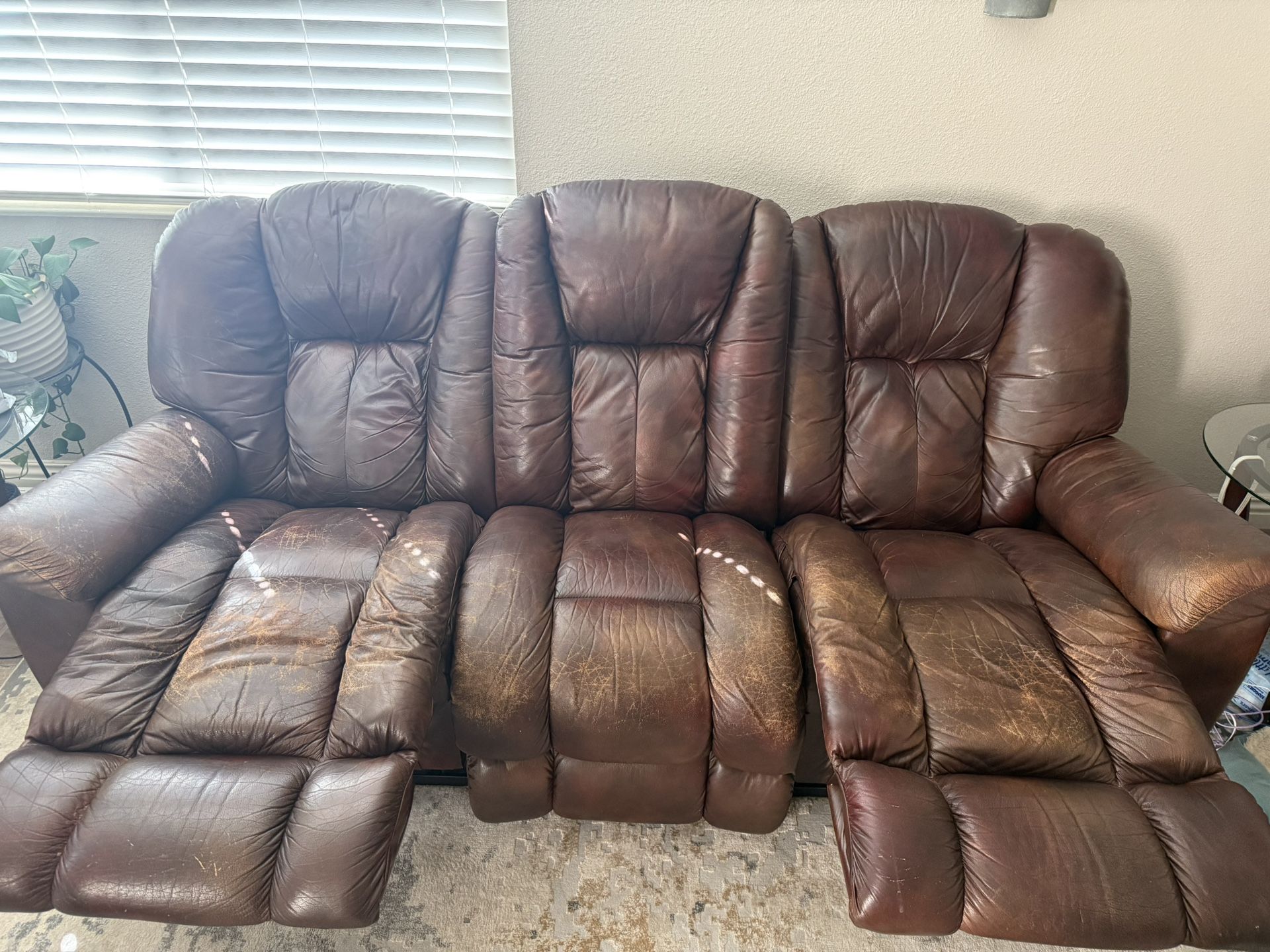 Lazy Boy Leather Sofa Recliner
