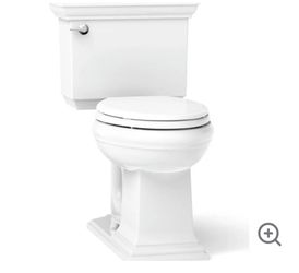 Kohler Memoirs Stately 1.28 GPF Two-Piece Elongated Comfort Height Toilet with AquaPiston Technology - Seat Not Included