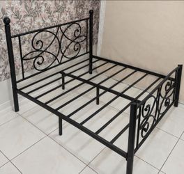 Queen size bed frame and box spring include