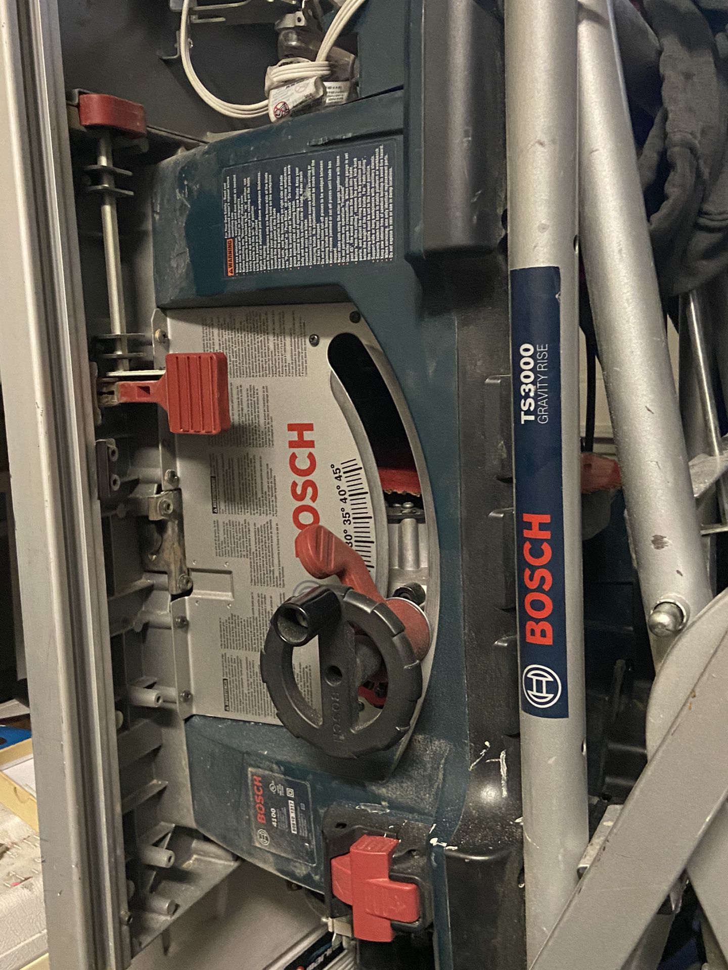 Bosch table saw with stand