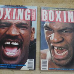  LOT 2 VINTAGE BOXING MAGAZINES JUNE 1989 NUMBER 4 OCTOBER 1988 NUMBER 4 MINT CONDITION.  